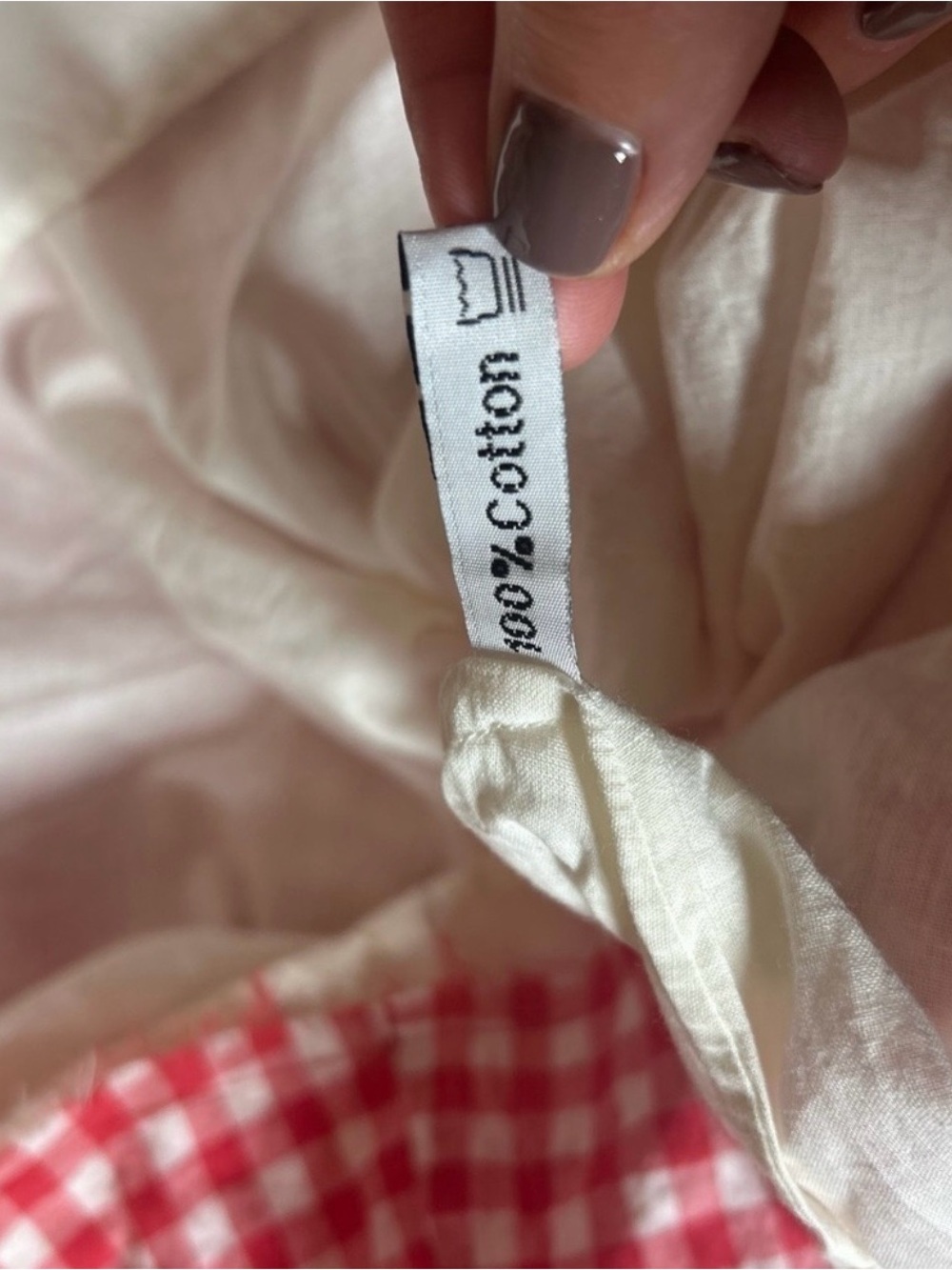 Sula Red White Gingham Cotton Maxi Dress Oversized Lagenlook Prairie Size XS - Picture 8 of 12